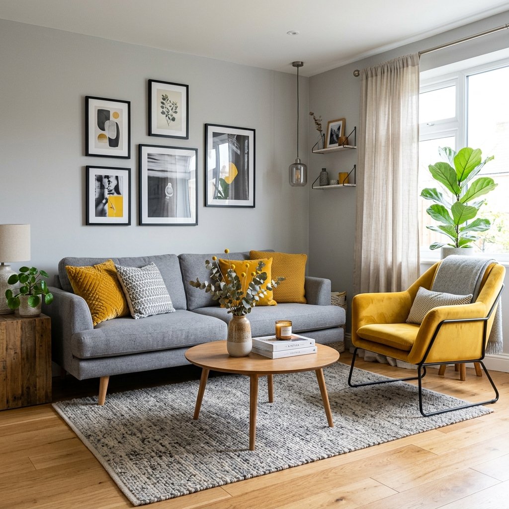 30 Grey Living Room Ideas That Make Any Space Look Luxurious 7 Yellow and Grey Living Room Ideas