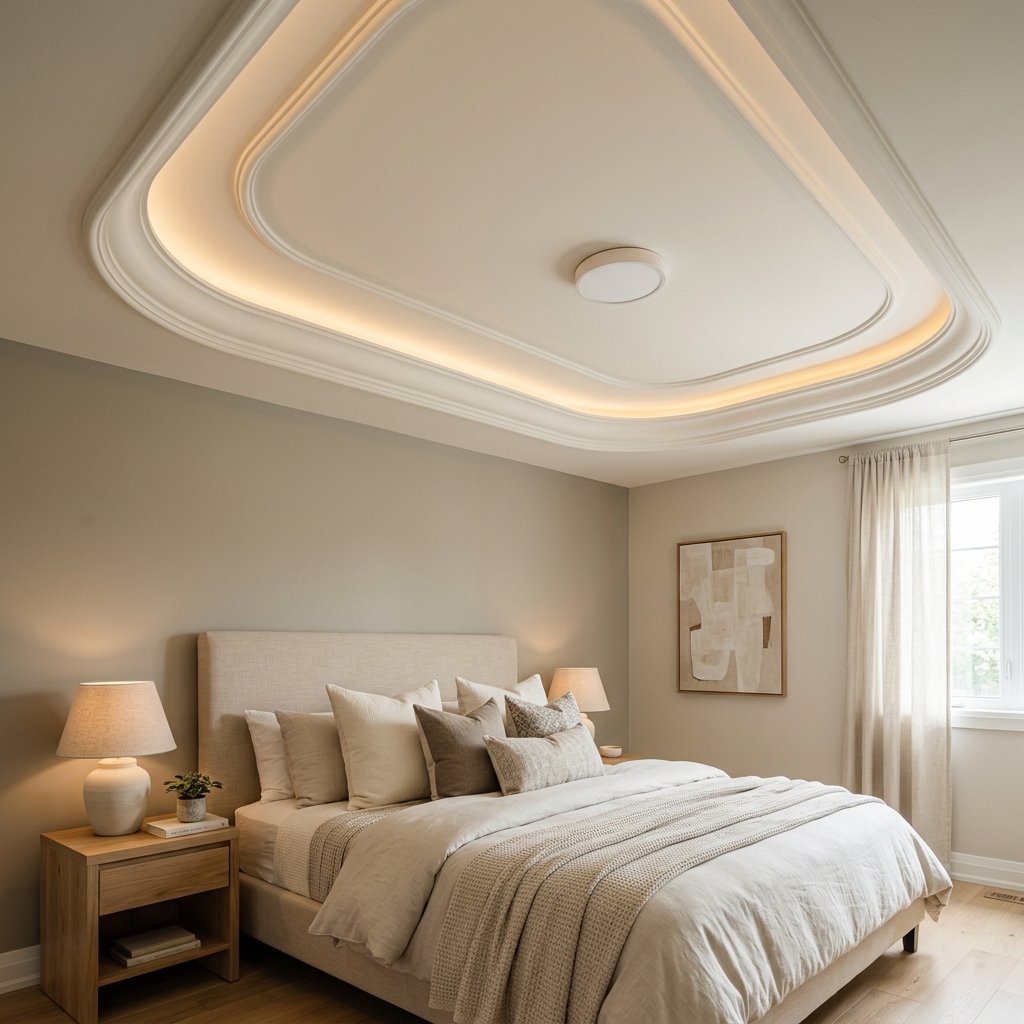 30 Fall Ceiling Designs for Bedroom That Instantly Feel Warm & Luxurious 12 Gypsum Fall Ceiling Ideas