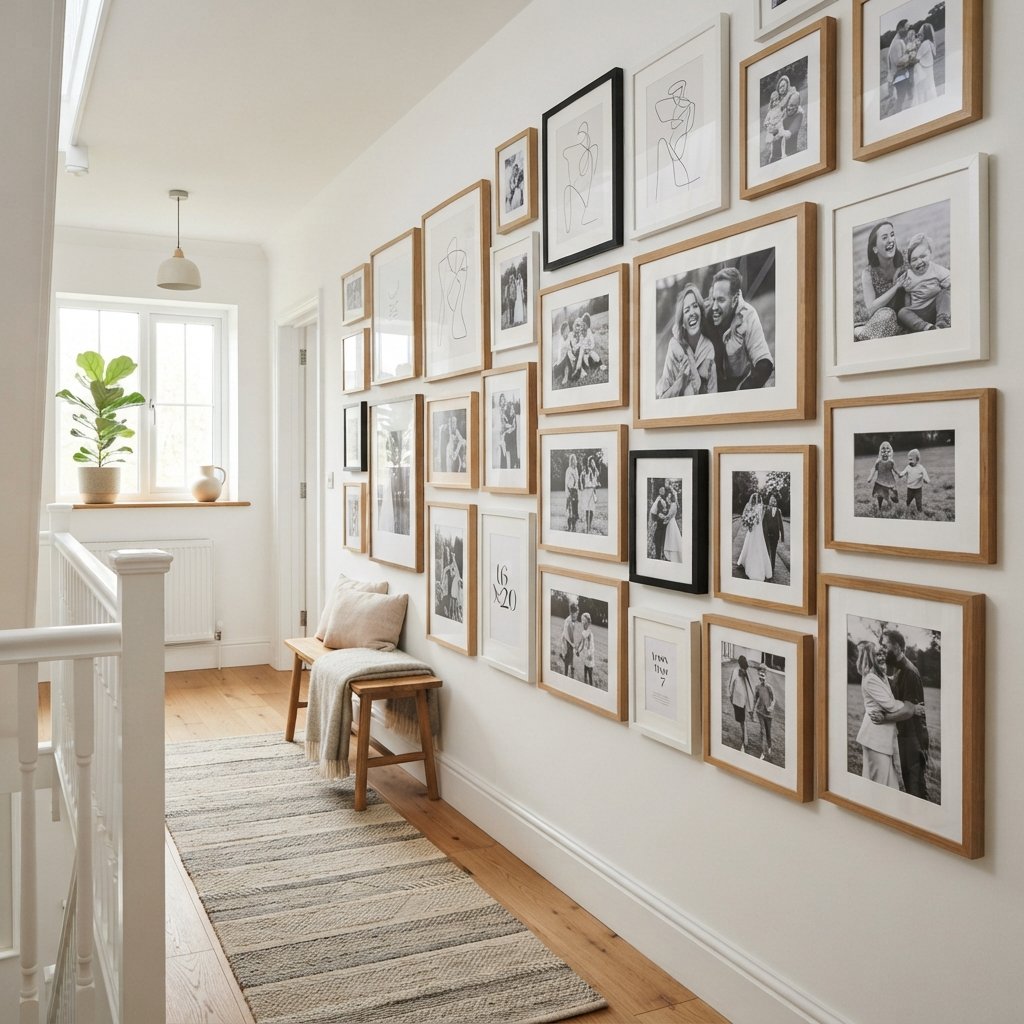 30 Beautiful Upstairs Hallway Ideas: To Transform Your Home Space 2 Gallery Wall Upstairs Hallway Ideas