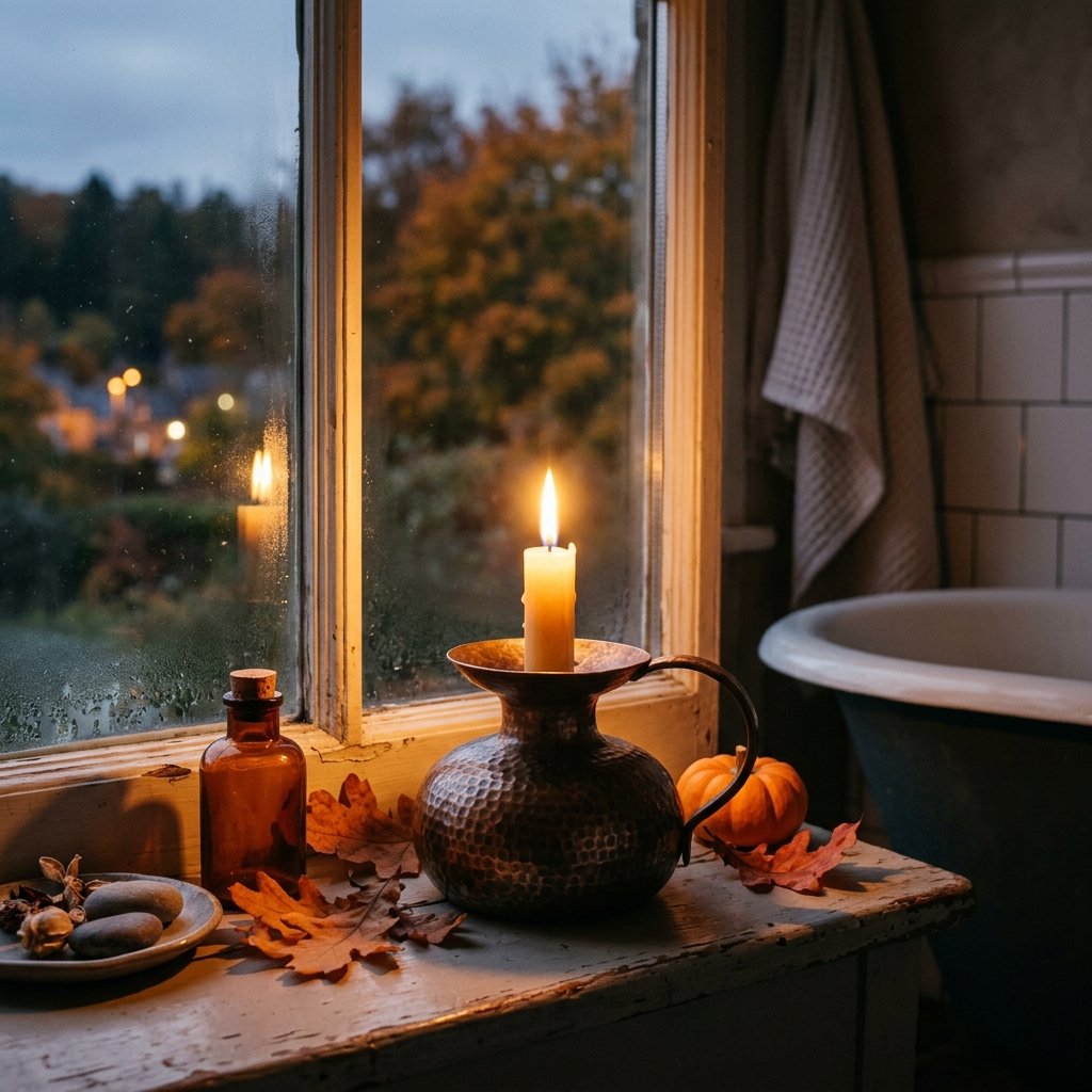 30 Fall Bathroom Decor Ideas Small Bathroom, Big Fall Vibes 18 Seasonal Candle Holder Ideas