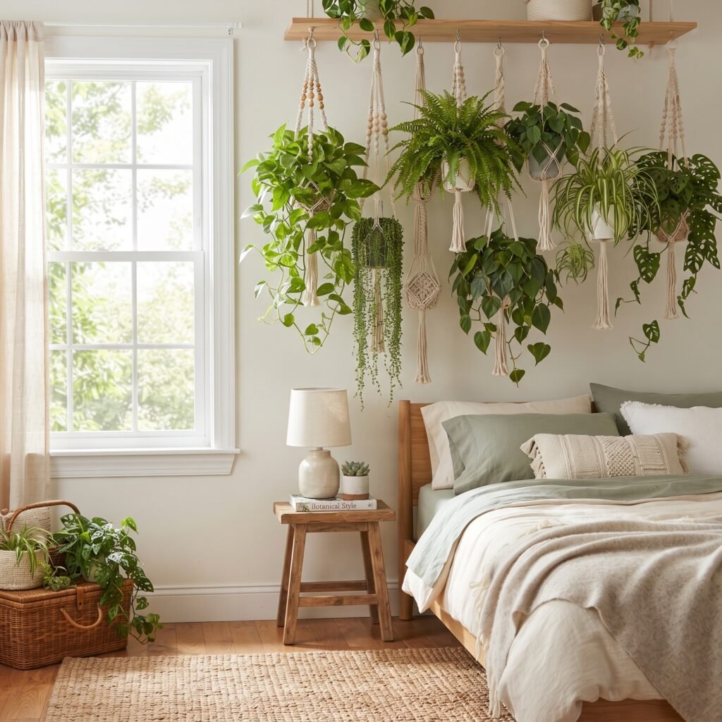 30 Wall Decor Ideas for Bedroom: Dreamy Looks to Save Now 22 Hanging Plant Wall Decor Idea for Bedroom