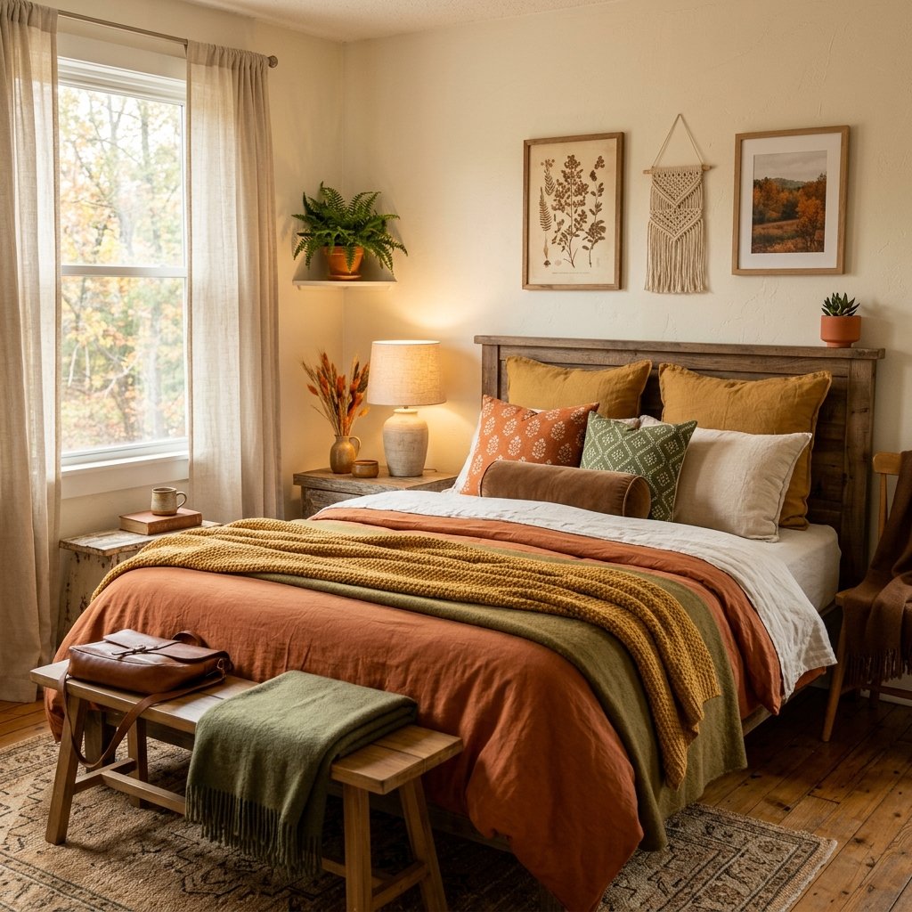 30 Fall Bedroom Aesthetic Ideas: That Feel Warm,Cozy & Effortless 31 Harvest Color Palette Ideas