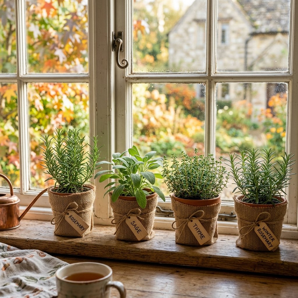 30 Fall Kitchen Window Decor Ideas That Feel Cozy & Bright 9 Fall Herb Garden Window Ideas