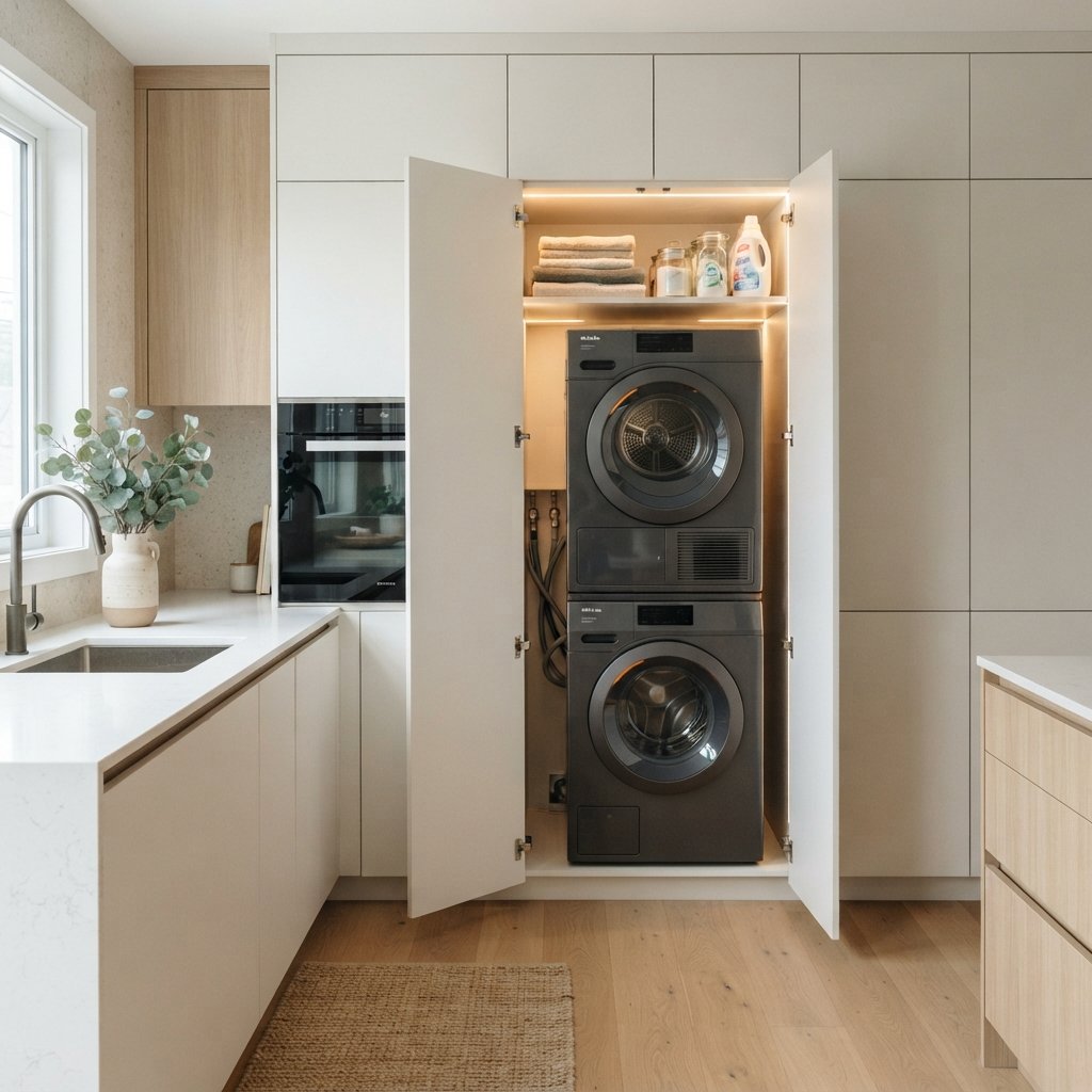 30 Tiny Laundry Room Ideas That Make Small Spaces Look Stylish & Functional 8 Hidden Laundry Room Ideas