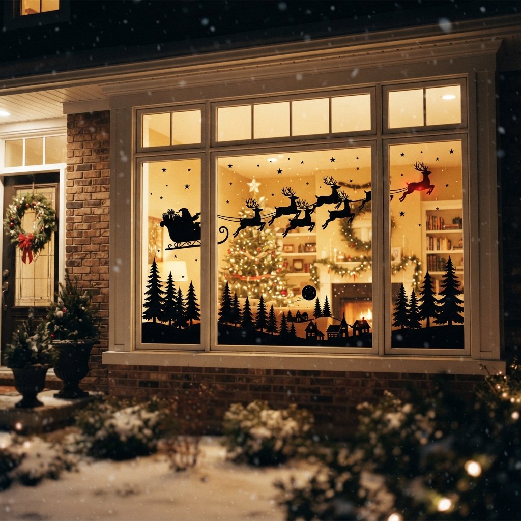 Holiday Silhouette Window Ideas
