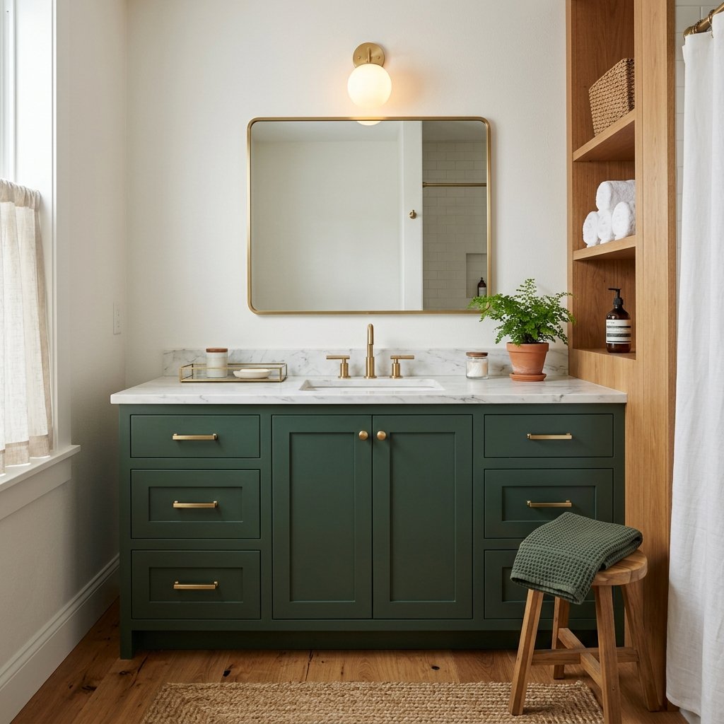 Fall Bathroom Bloxburg Ideas: 30 Cozy Autumn Inspiration Picks 29 Hunter Green Bathroom Ideas