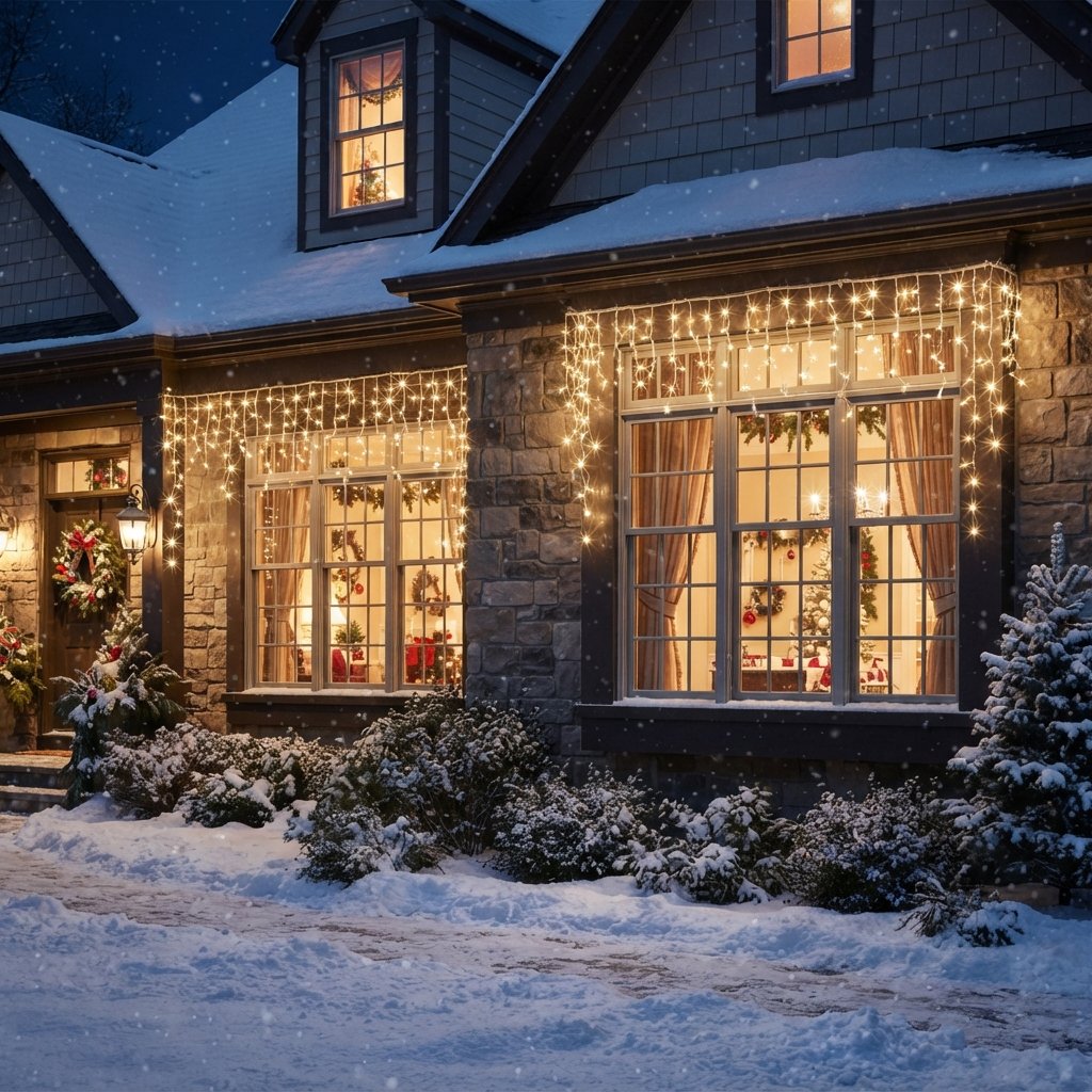 Icicle Light Window Ideas