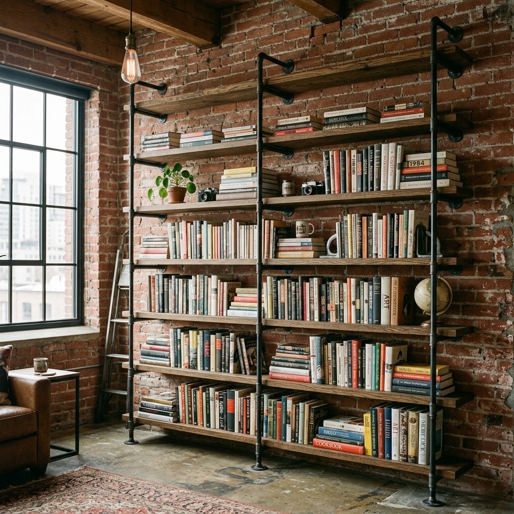 30 Bookshelf Ideas to Transform Any Room 7 Industrial Bookshelf Ideas