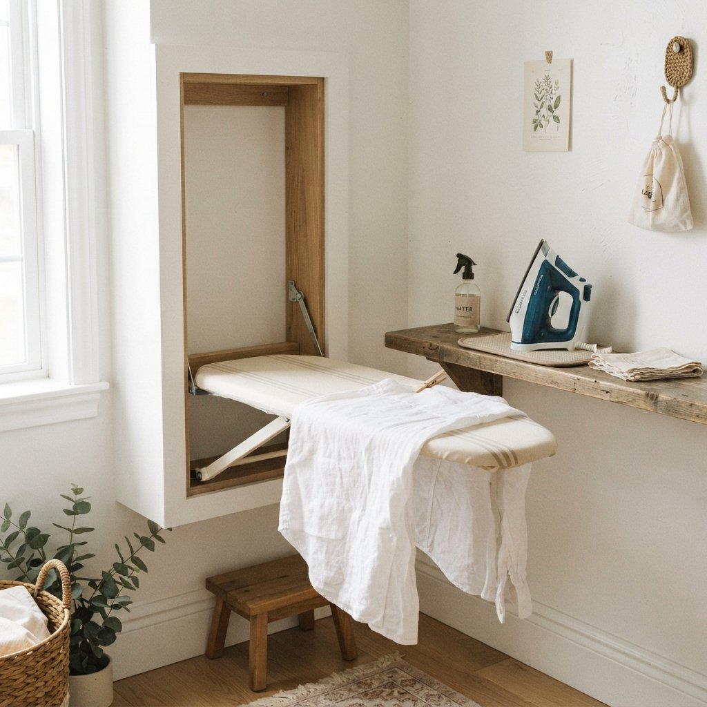 30 Tiny Laundry Room Ideas: That Prove Small Spaces Can Shine 22 Ironing Board Nook Tiny Laundry Room Ideas