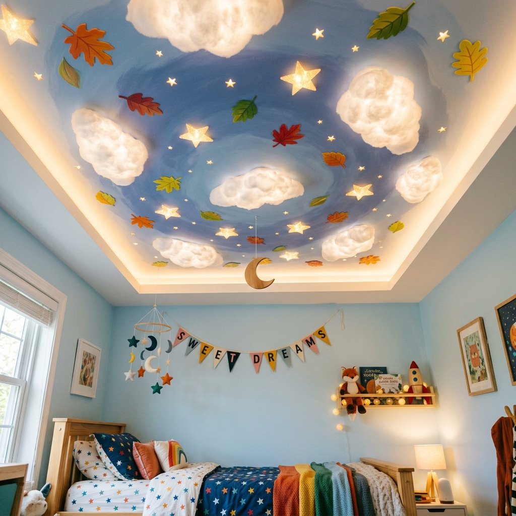 30 Bedroom Fall Ceiling Designs Ideas: for Modern and Cozy Spaces 27 Kids Bedroom Ceiling Ideas