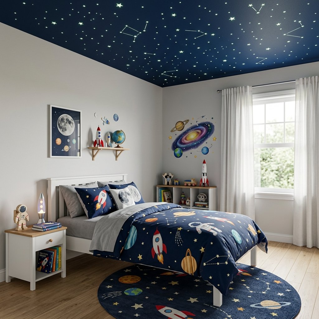 30 Kids Bedroom Ideas: Ways to Spark Their Imagination 28 Kids Bedroom Ideas Space Theme