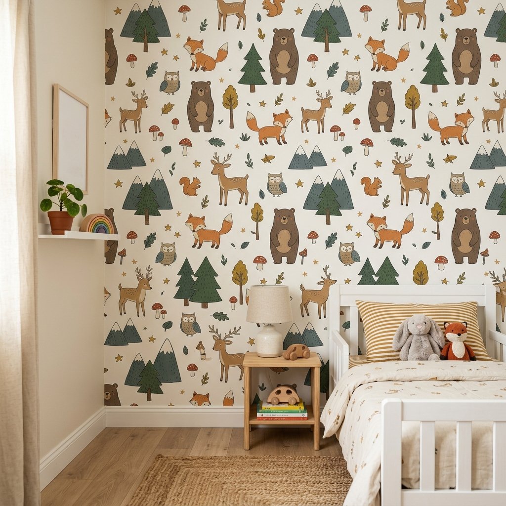 30 Kids Bedroom Ideas: Ways to Spark Their Imagination 24 Kids Bedroom Wallpaper Ideas