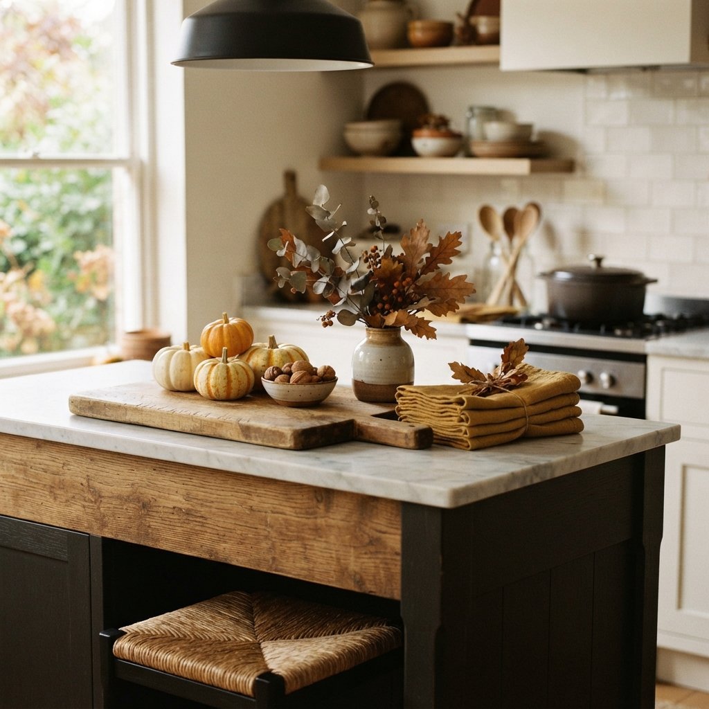 30 Fall Kitchen Ideas: To Warm Up Your Space This Season 25 Kitchen Island Seasonal Ideas