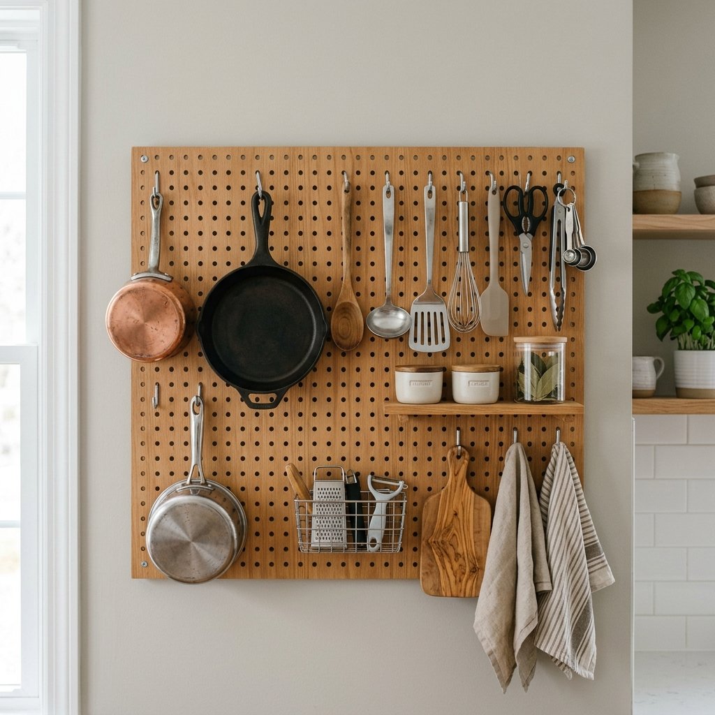 30 Kitchen Organization Ideas: Ways to Transform Every Corner 22 Kitchen Pegboard Organization Ideas