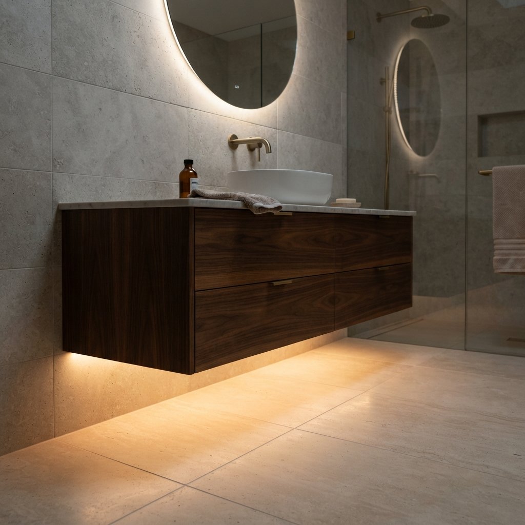 30 Bathroom Lighting Ideas to Brighten Your Space in Style 28 Under Cabinet Lighting Ideas