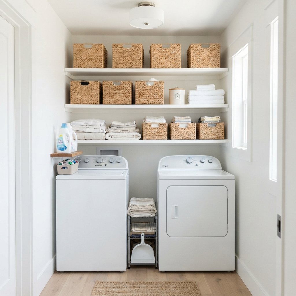 30 Tiny Laundry Room Ideas That Make Small Spaces Look Stylish & Functional 20 Laundry Closet Organization Ideas
