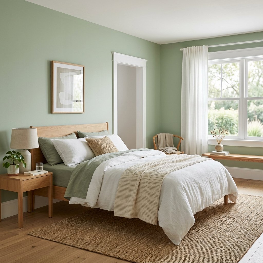 30 Green Bedroom Ideas That Bring Calm and Character 8 Light Green Bedroom Ideas