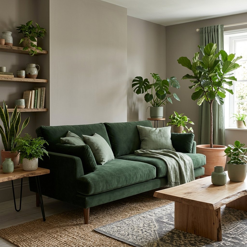 30 Grey Living Room Ideas That Make Any Space Look Luxurious 11 Grey and Green Living Room Ideas