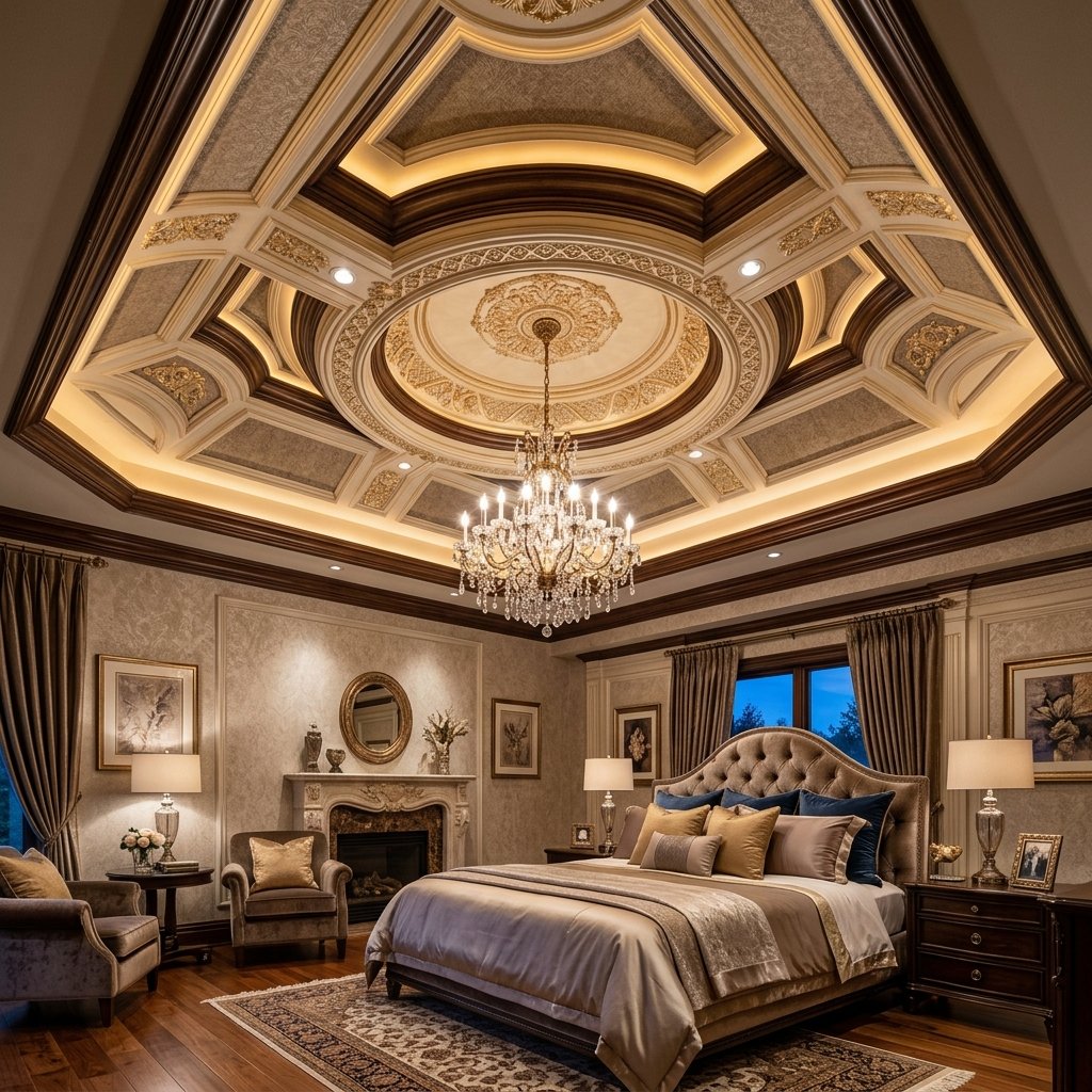 30 Fall Ceiling Designs for Bedroom That Instantly Feel Warm & Luxurious 25 Luxury Fall Ceiling Designs for Bedroom
