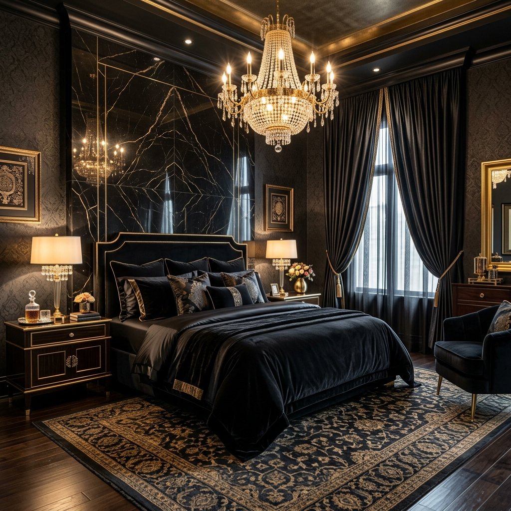 30 Black Bedroom Ideas That Look Expensive Without Breaking the Budget 16 Luxury Black Bedroom Ideas