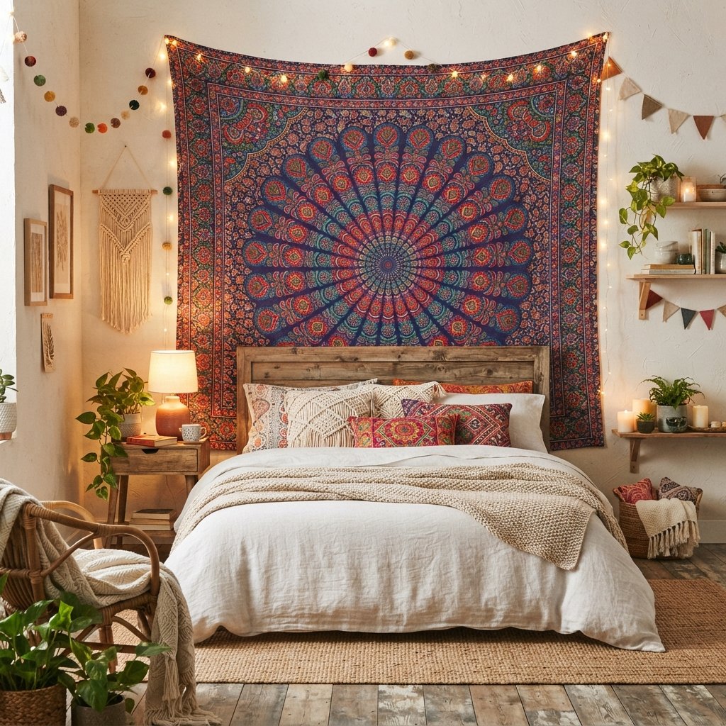 30 Wall Decor Ideas for Bedroom: Dreamy Looks to Save Now 5 Tapestry Wall Decor Ideas for Bedroom