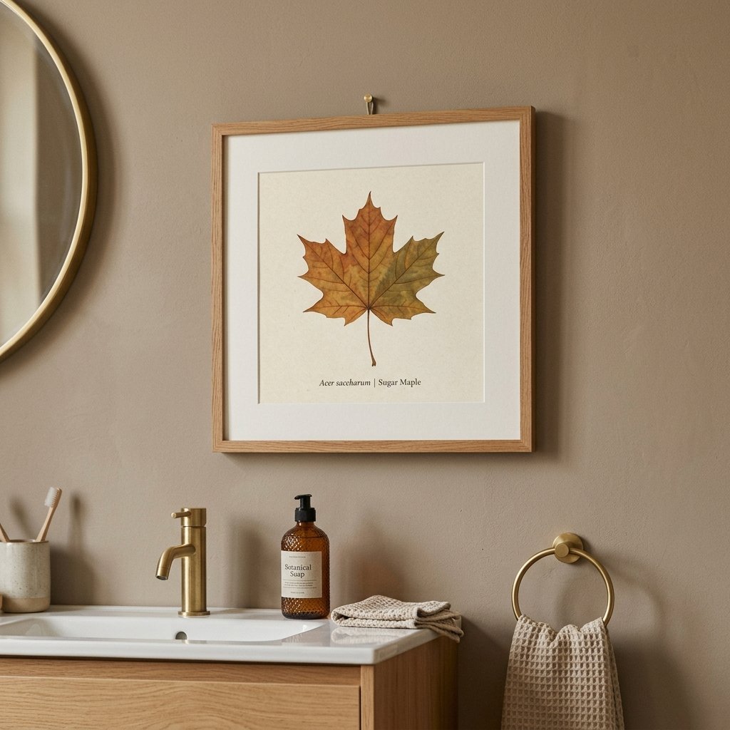 30 Fall Bathroom Decor Ideas: Cozy, Creative & Pinterest Worthy 29 Maple Leaf Wall Art Ideas
