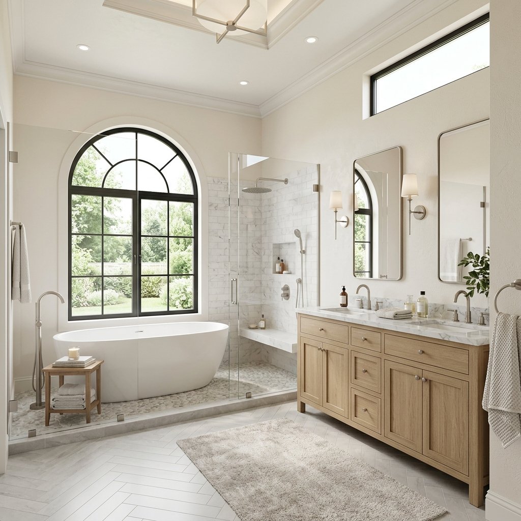 30 Dreamy Bloxburg Bathroom Ideas for Aesthetic House Builds 9 Master Bathroom Design Ideas