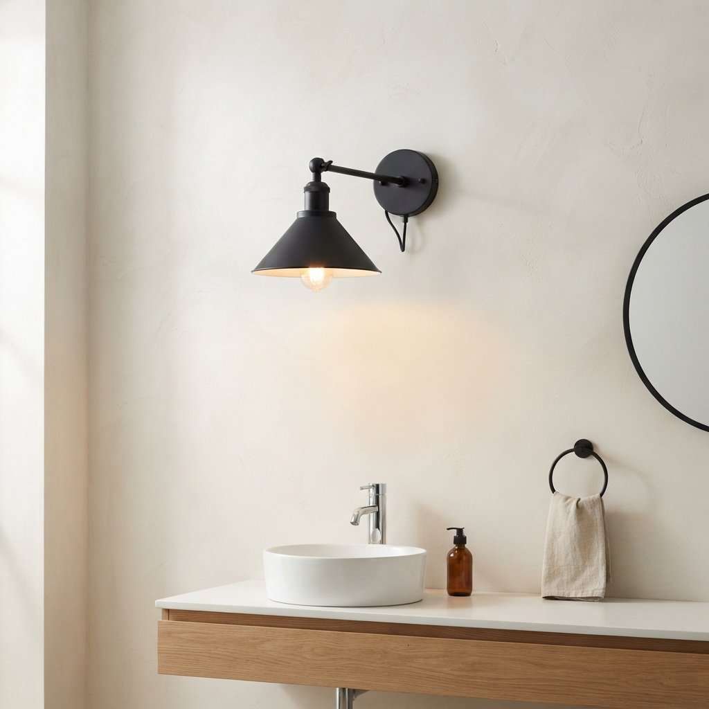 30 Bathroom Lighting Ideas to Brighten Your Space in Style 23 Black Fixture Lighting Ideas