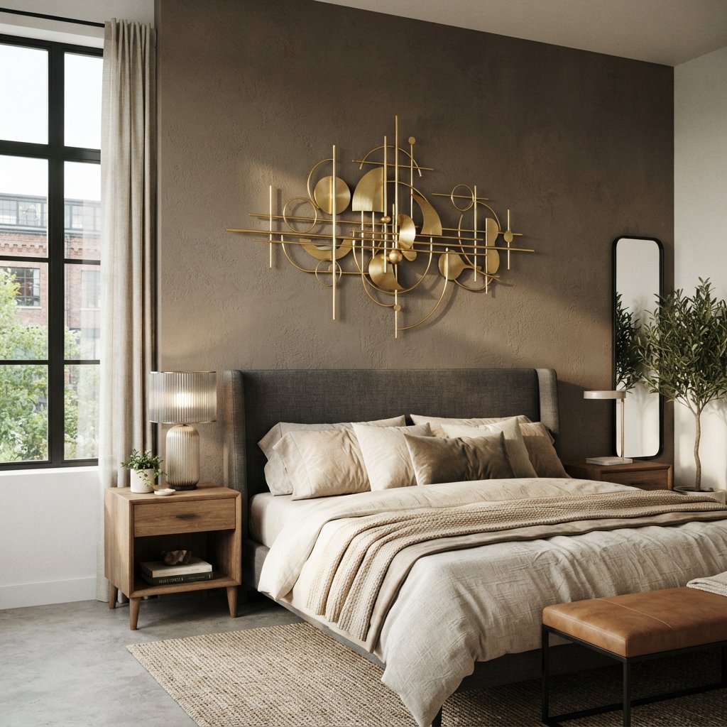 30 Wall Decor Ideas for Bedroom: Dreamy Looks to Save Now 25 Metal Wall Art Wall Decor Idea for Bedroom