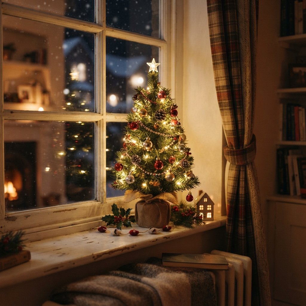 Miniature Christmas Tree Window Ideas