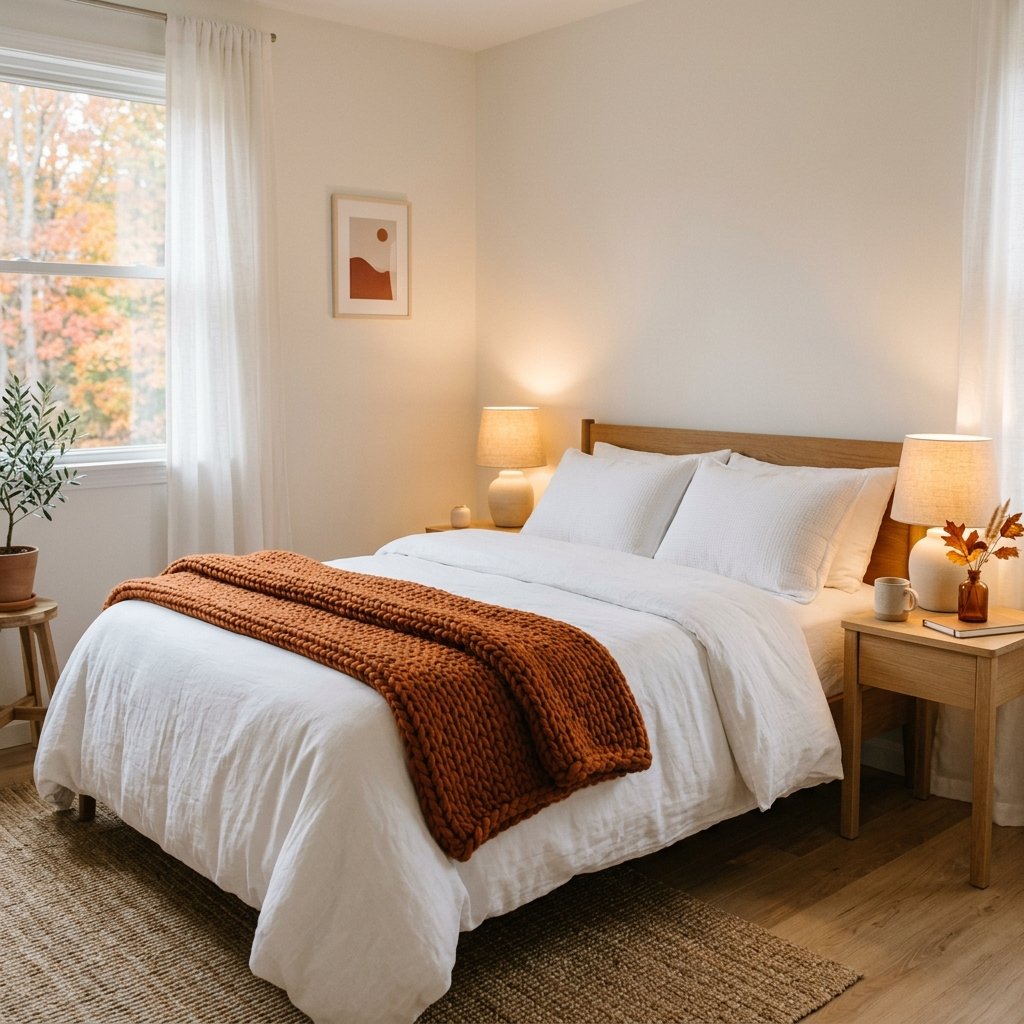 30 Cozy Fall Bedroom Ideas You'll Be Obsessed With This Autumn 27 Minimalist Fall Decor Idea