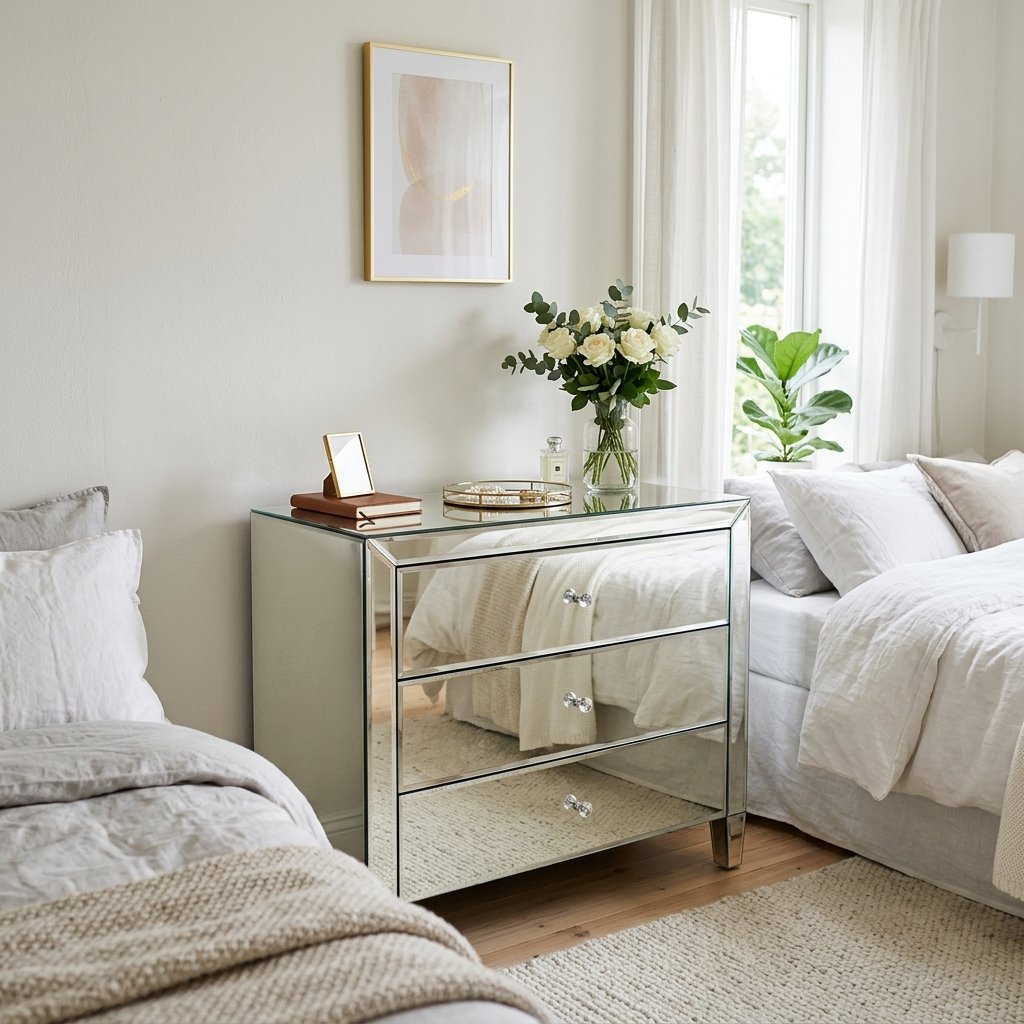 30 Small Bedroom Ideas for Couples That Feel Cozy, Not Cramped 8 Mirrored Furniture Ideas