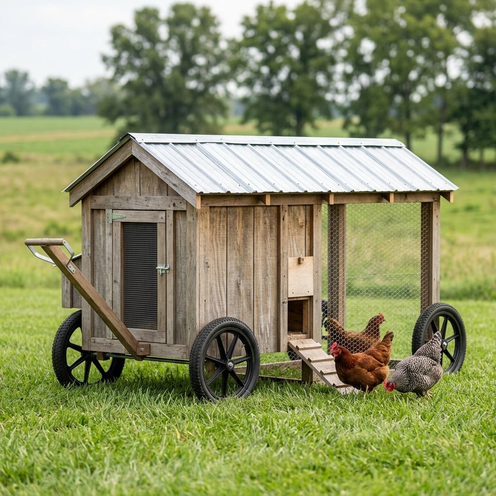 30 Chicken Coop Ideas for Every Backyard and Budget 7 Mobile Chicken Coop Idea