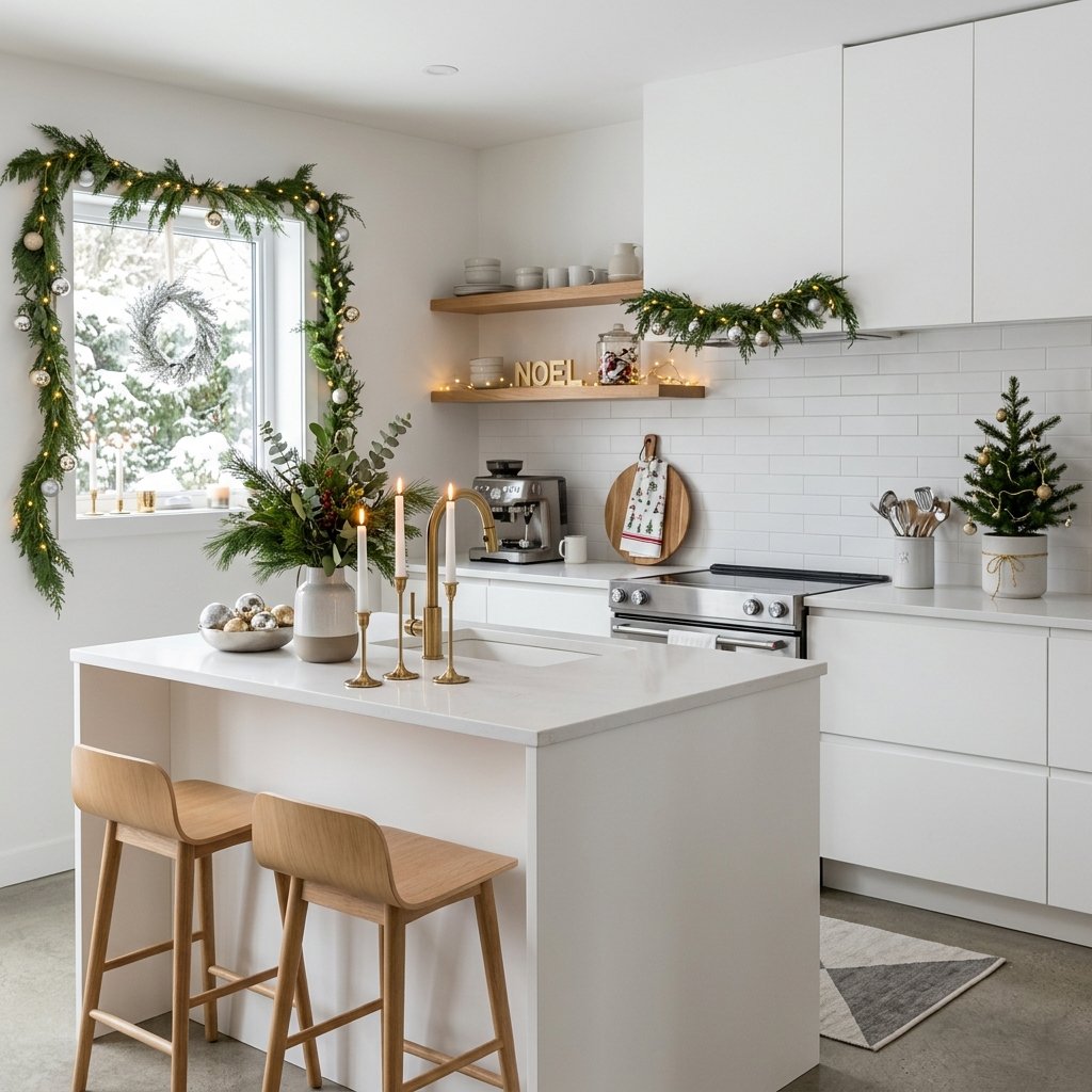 30 Christmas Kitchen Decor Ideas That Feel Warm and Magical 19 Modern Christmas Kitchen Decor Ideas