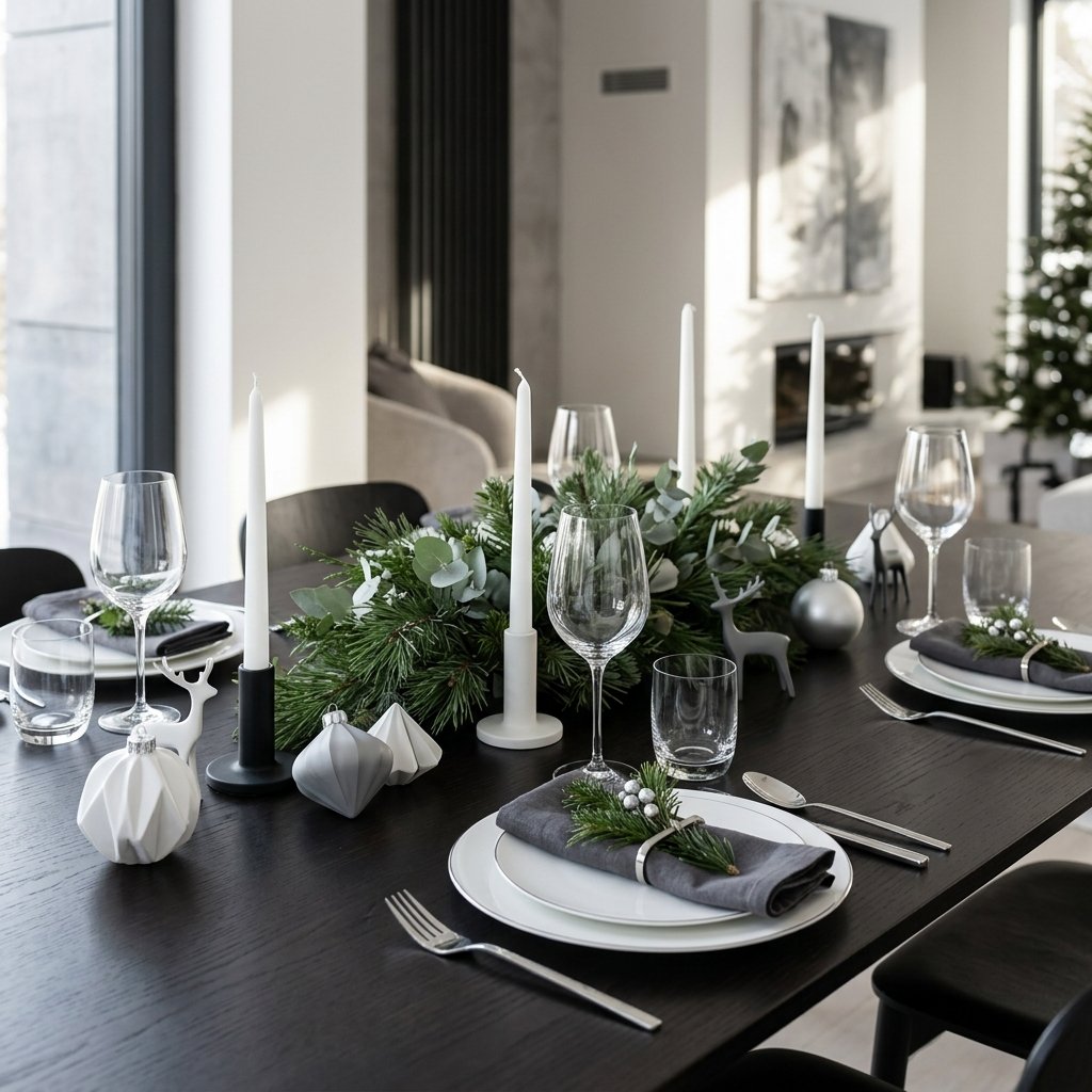 30 Christmas Table Decor Ideas to Make Your Holiday Table Shine 23 Christmas Table Decor for Modern Style Ideas