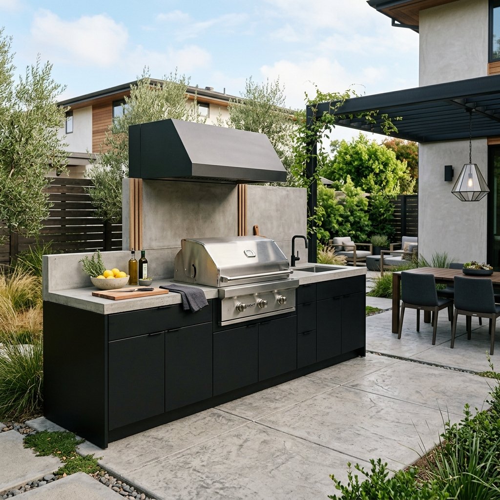 30 Smart Outdoor Kitchen Ideas for Comfortable Outdoor Cooking 3 Modern Minimalist Outdoor Kitchen Ideas