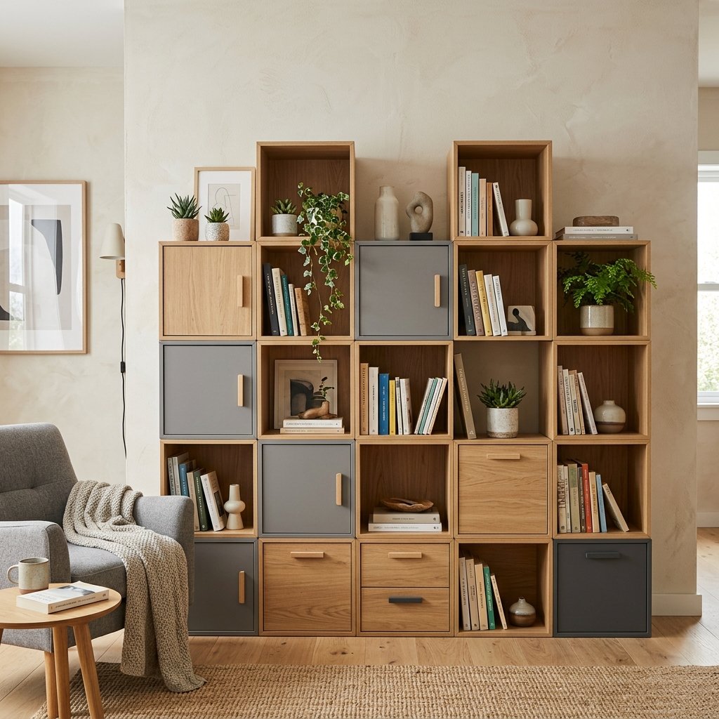 30 Bookshelf Ideas to Transform Any Room 17 Modular Bookshelf Ideas