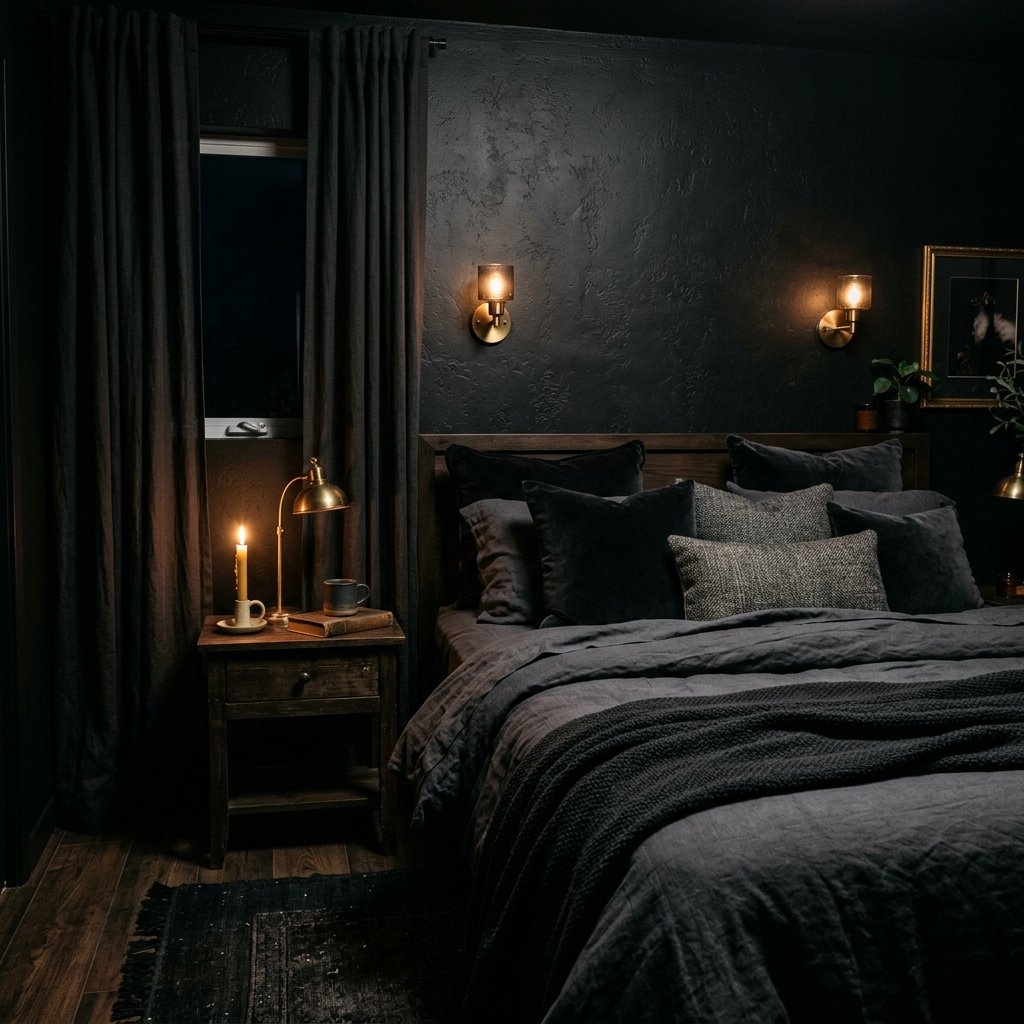 30 Black Bedroom Ideas That Look Expensive Without Breaking the Budget 4 Moody Black Bedroom Ideas