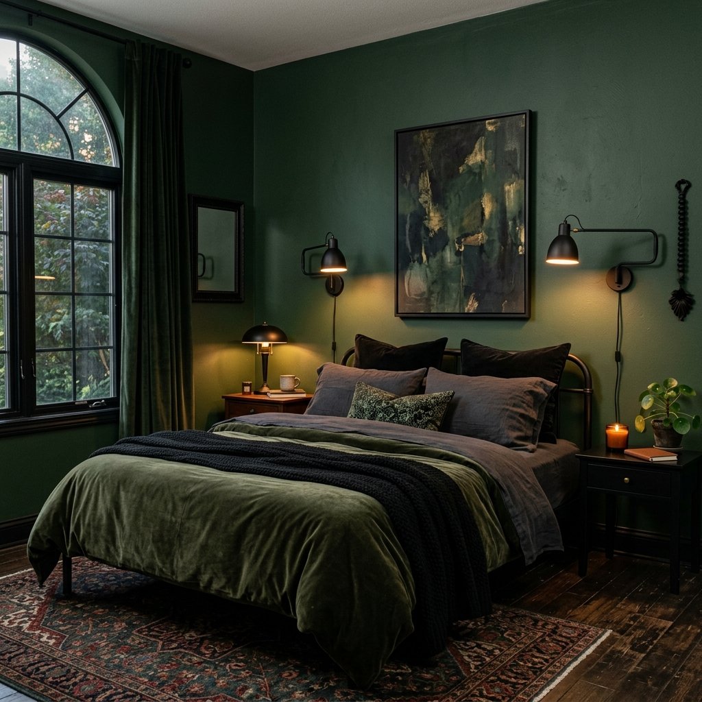 30 Green Bedroom Ideas That Bring Calm and Character 30 Moody Green Bedroom Ideas