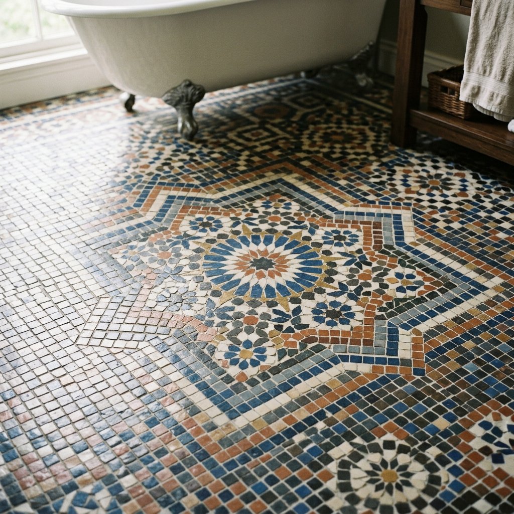 30 Bathroom Flooring Ideas That Bring Fresh Life to Any Space 18 Mosaic Tile Flooring Ideas