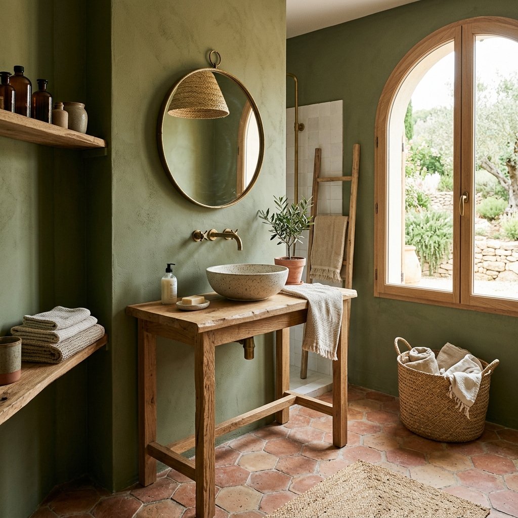 30 Green Bathroom Ideas That Bring Calm and Character to Any Space 6 Olive Green Bathroom Ideas