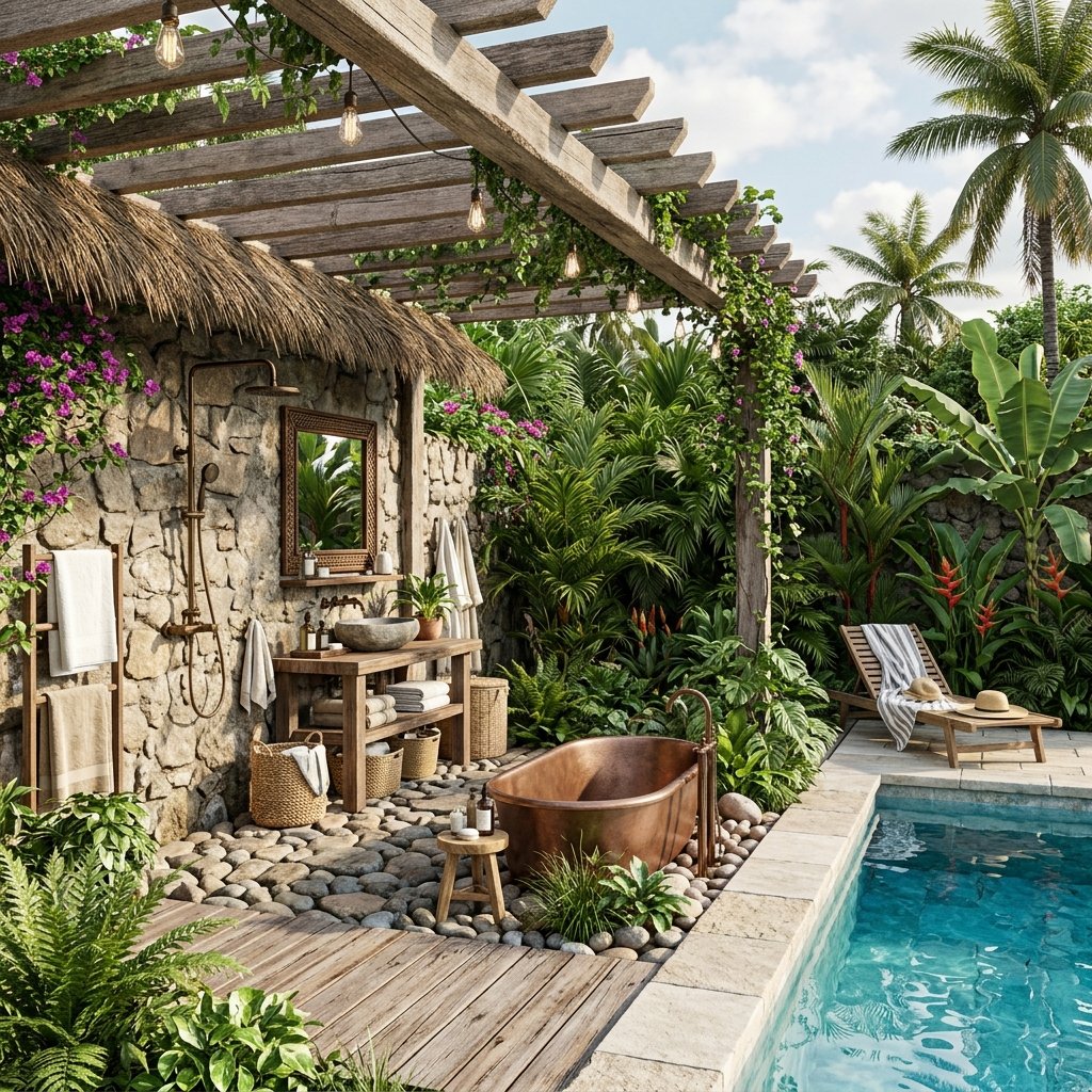 30 Dreamy Bloxburg Bathroom Ideas for Aesthetic House Builds 24 Outdoor Bloxburg Bathroom Ideas