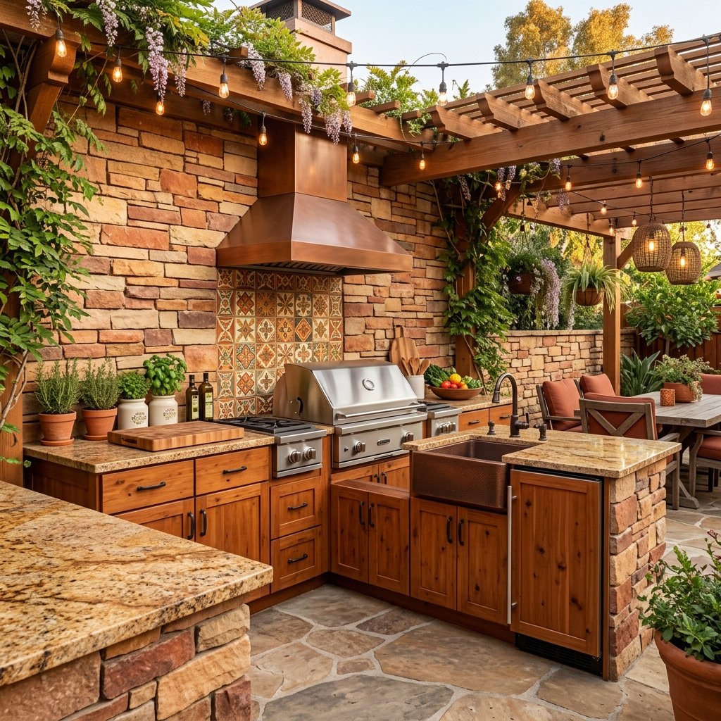 30 Smart Outdoor Kitchen Ideas for Comfortable Outdoor Cooking 28 Outdoor Kitchen Color Scheme Ideas