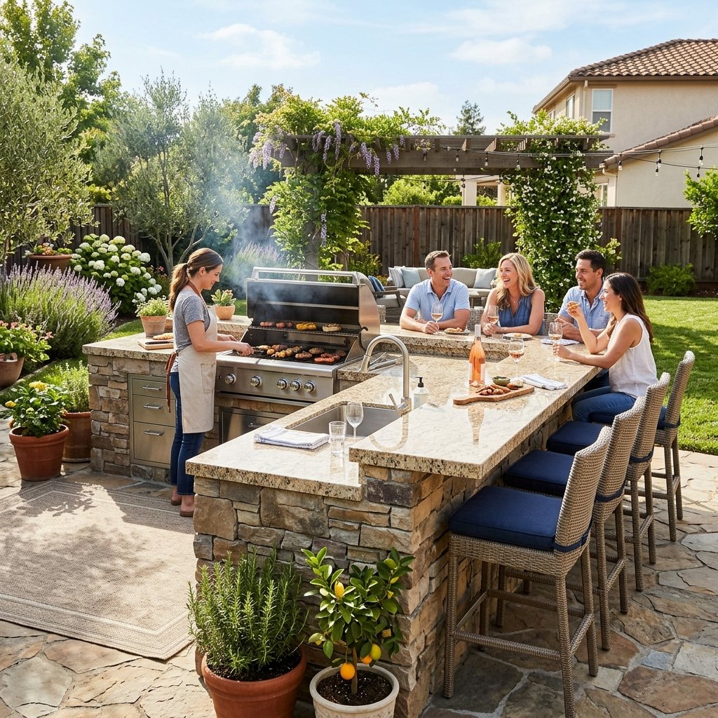 30 Smart Outdoor Kitchen Ideas for Comfortable Outdoor Cooking 6 Outdoor Kitchen Island Ideas