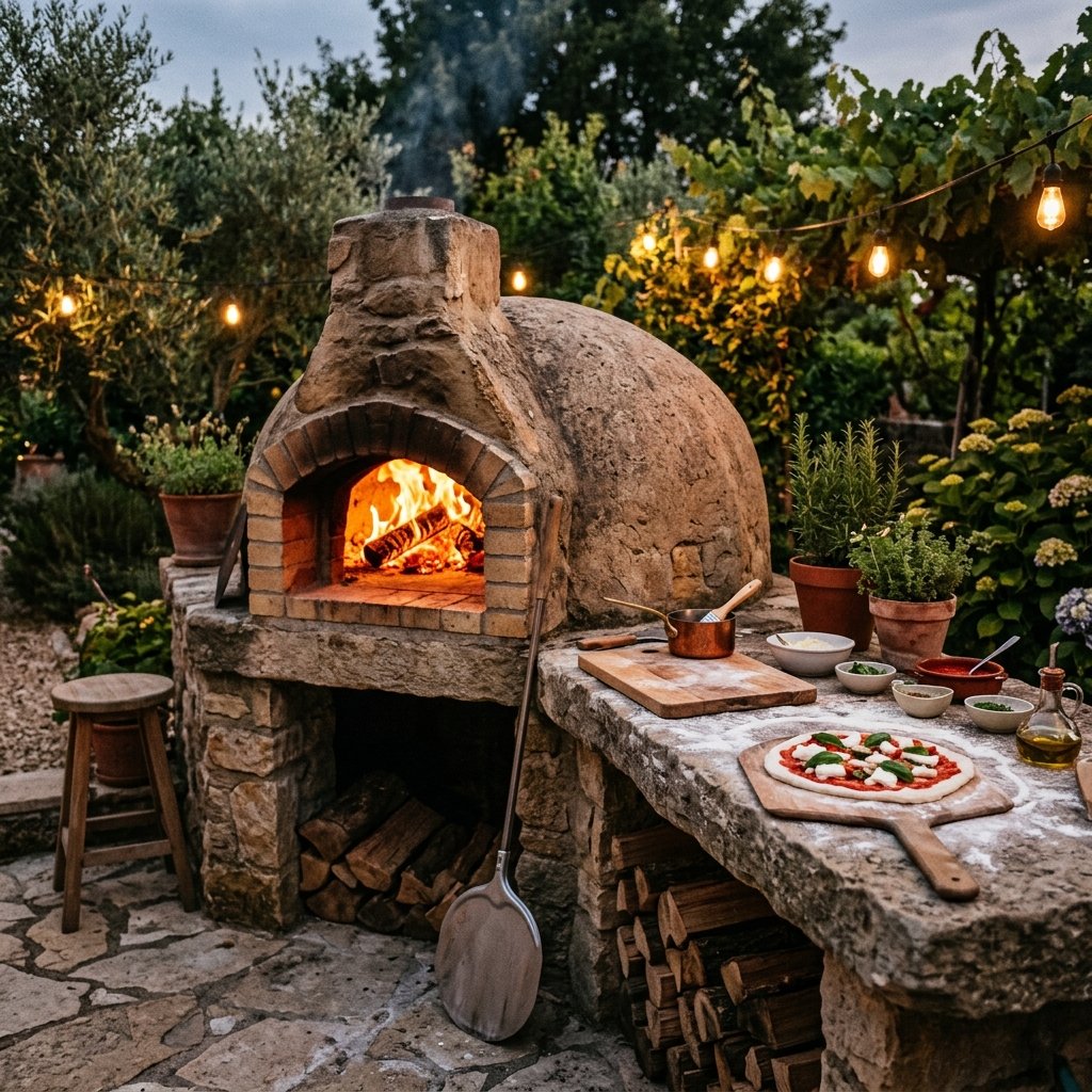 30 Smart Outdoor Kitchen Ideas for Comfortable Outdoor Cooking 11 Outdoor Kitchen with Pizza Oven Ideas