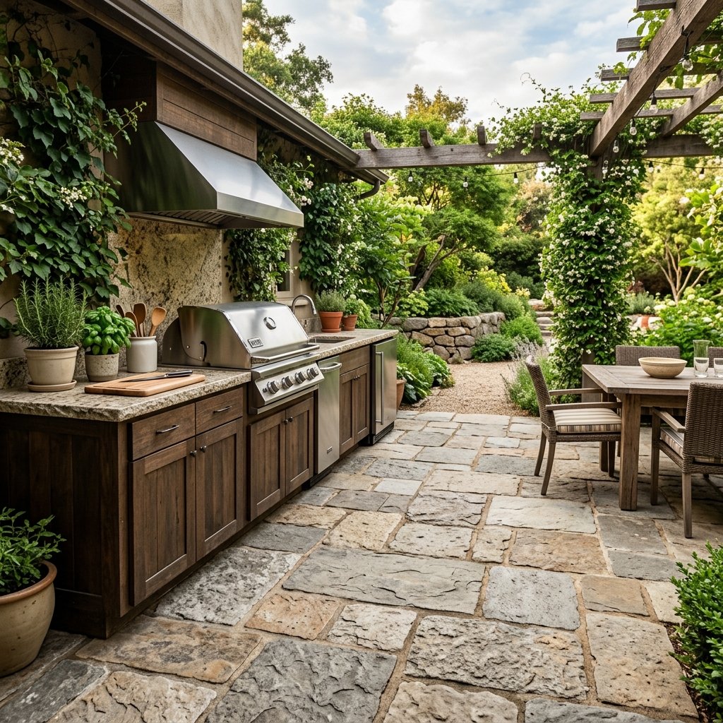 30 Smart Outdoor Kitchen Ideas for Comfortable Outdoor Cooking 25 Outdoor Kitchen Flooring Ideas