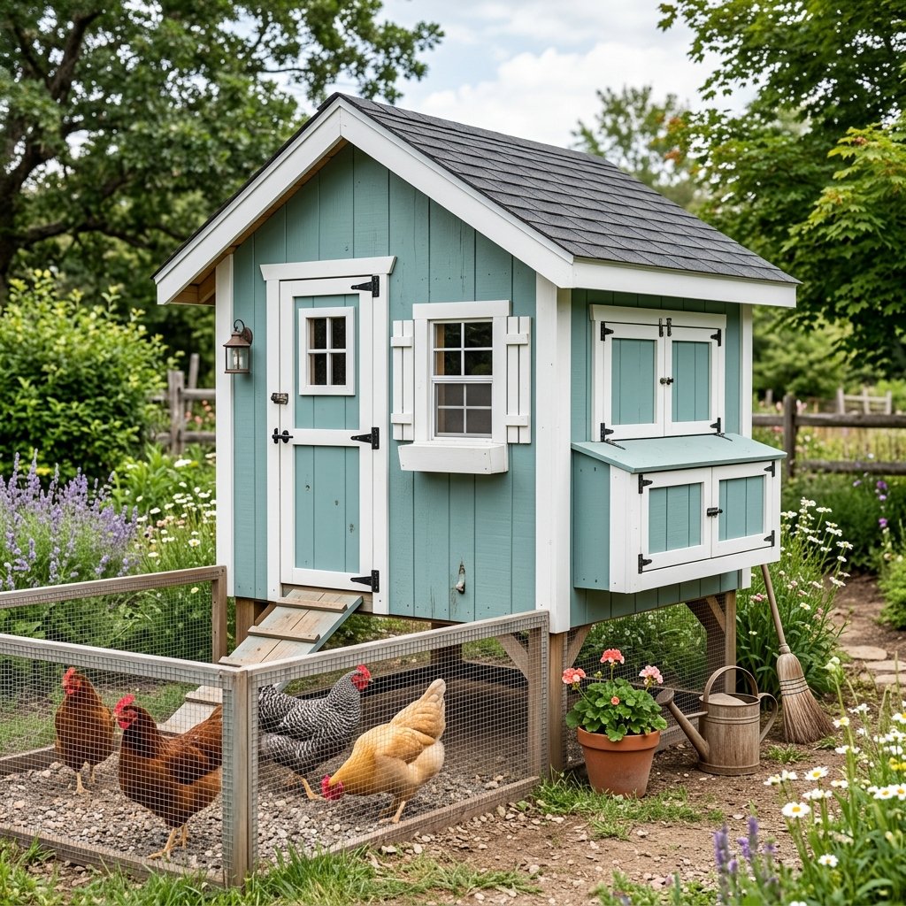 30 Chicken Coop Ideas for Every Backyard and Budget 10 Painted Chicken Coop Ideas