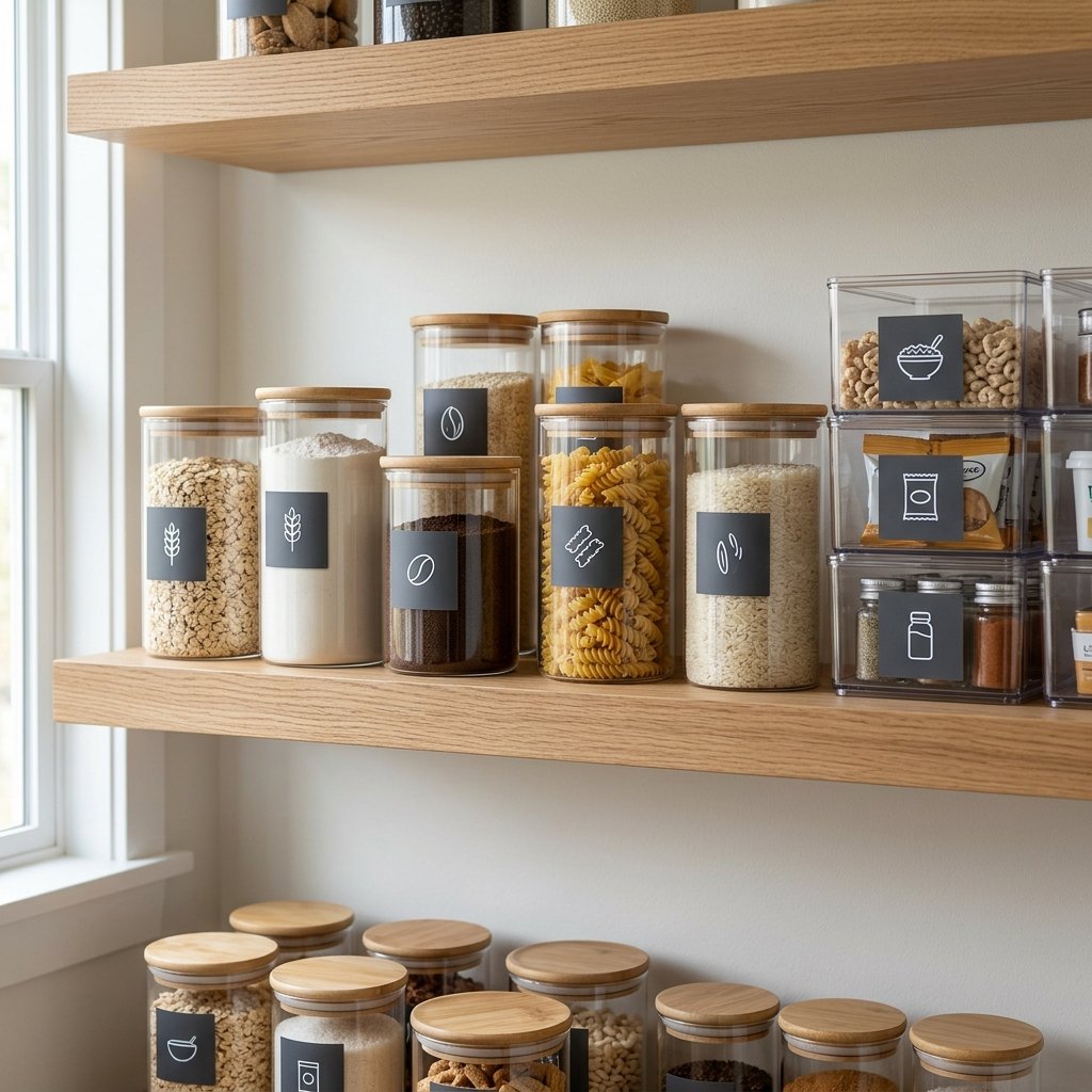 30 Kitchen Organization Ideas: Ways to Transform Every Corner 29 Kitchen Pantry Labeling Ideas