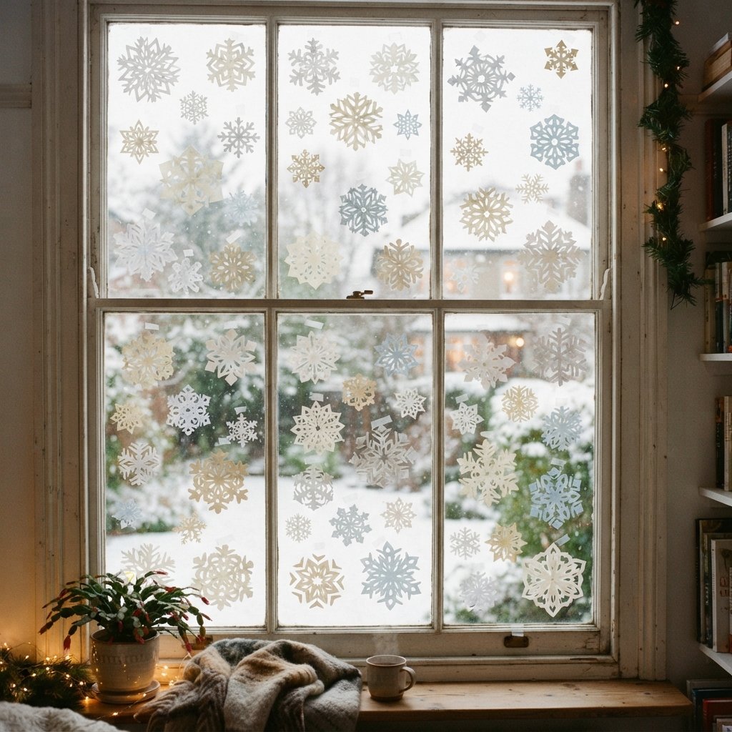Paper Snowflake Window Ideas