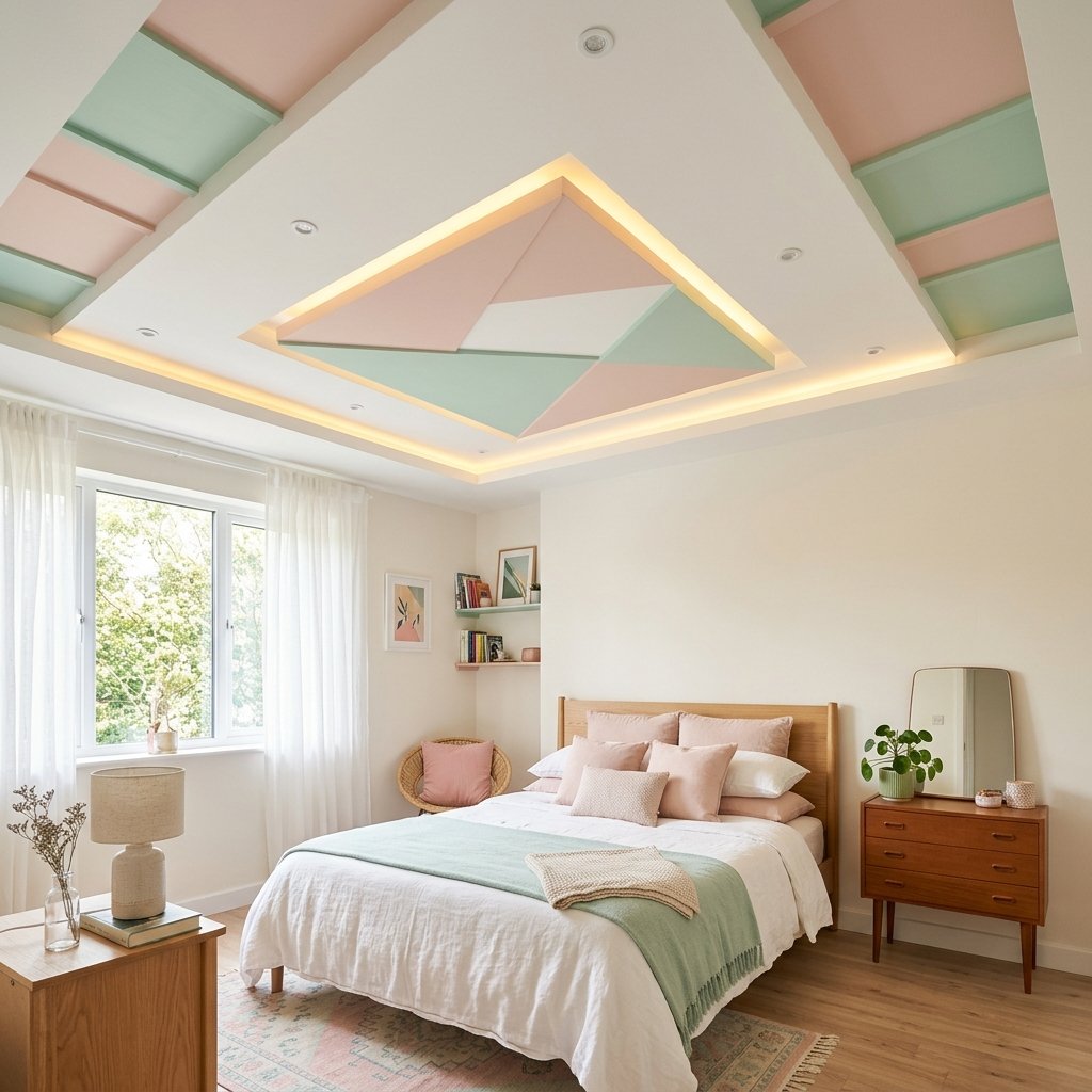 30 Bedroom Fall Ceiling Designs Ideas: for Modern and Cozy Spaces 16 Pastel Color Ceiling Ideas